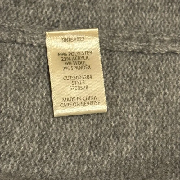 Max Studio Charcoal Cardigan Sweater - Picture 5 of 6